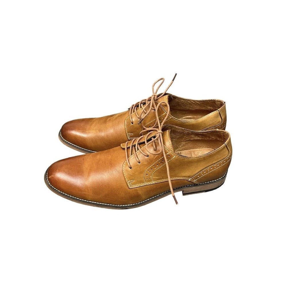 Men's Classic Modern Oxford Wingtip Lace Up Dress Leather Lined Formal Sz 11.5